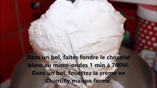 Recette mousse chocolat blanc coulis de caramel [upl. by Niwrad]