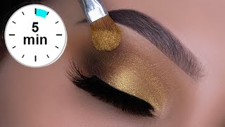 Golden Green Eye Makeup Tutorial for Brown Eyes  parrot color eyes makeup [upl. by Lemire]