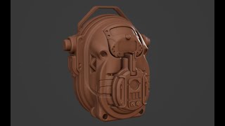 Scifi Backpack asset in 3D Modeler Part 1 [upl. by Nalliuq394]