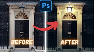 Glowing Lamp Effect in Photoshop  Glow Light Effect  Tutorial [upl. by Thatch]