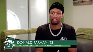 NFL’s Donald Parham Returns to Stetson University to Finish his Degree [upl. by Wilhelmina956]