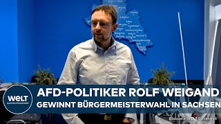 SACHSEN AfDPolitiker Rolf Weigard siegt bei Bürgermeisterwahl in Großschirma [upl. by Theresa121]