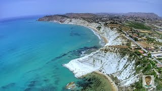 SCALA DEI TURCHI AGRIGENTO SICILY ITALY XIAOMI MI DRONE 1080P MIDRONEREY WHITE ROCK SEA BEACH [upl. by Gerrie]