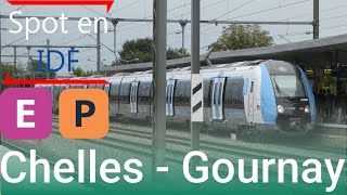 Spot en IDF  Gare de Chelles  Gournay RER E  Transilien J  MI2NZ50000Z2NCoradia LinerTGV [upl. by Ferri]