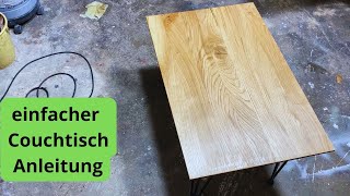 einfachen Tisch Couchtisch aus Holz selber bauen [upl. by Emsoc492]