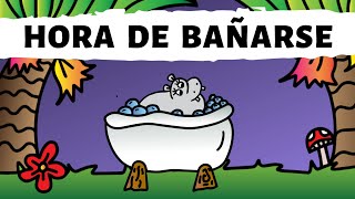 ¡Aprende las vocales en la HORA DE BAÑARSE con OTA El Hipopótamo  Cantando se aprende mejor [upl. by Lamp]