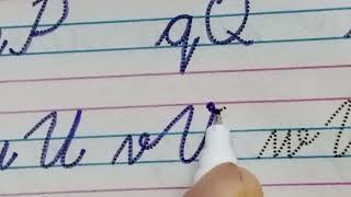 Tracing cursive English Alphabets Its a fun😋 [upl. by Adilem]