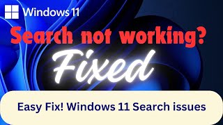 How to Solve Slow Search Problems in Windows 11 I Fix Windows 11 Search issues [upl. by Meridith]