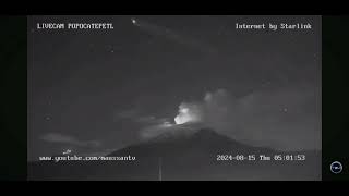 objeto grande y luminosoVolcan Popocatepetl15082024 [upl. by Okubo]