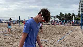 Li Rucinskas vs Berry Kumar at 2024 USAV u16 Beach National Championships [upl. by Abeh]