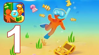 Aquarium Land  Fishbowl World  Gameplay Walkthrough Part 1 Building Aquarium  AndroidiOS [upl. by Rehtae507]