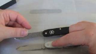 Knife review Victorinox  SwissBianco damascus Pioneer limited 2010 EDC luxury [upl. by Erdnua]