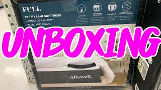 Unboxing Allswell 10inch memory foam mattress [upl. by Ozkum]