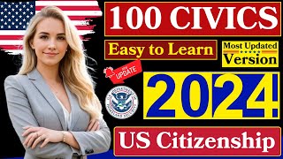 2024 Random Order 100 civics questions and answers  US citizenship interview I N400 Interview n [upl. by Naerda693]