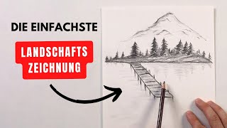 Landschaft zeichnen – Einfacher gehts nicht [upl. by Lani237]