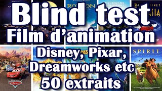 Blind Test Film danimation Disney Pixar Dreamworks et autres 50 extraits [upl. by Lorenzana852]