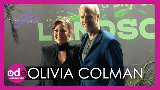 Olivia Colman Poses on the Red Carpet with Husband [upl. by Leira]