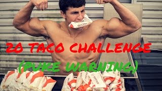 BODYBUILDER VS TACO BELL CHALLENGE  Taco Eating Contest  Food Challenge Gone Wrong  Puke Warning [upl. by Nauqad80]