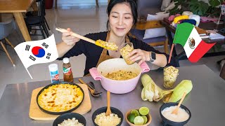 ESQUITES Mexicano🇲🇽 y ESQUITES Coreano🇰🇷🌽 [upl. by Euqinahs]