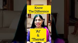 Understanding ‘At’ vs ‘Thereat’  Meanings amp Usage with Examplesquot ytshortsindia englishlanguage [upl. by Esimehc295]