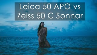 Leica 50mm Summicron APO vs Zeiss 50mm C Sonnar feat Guam Model Danica Baron [upl. by Adlev]