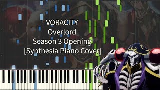 Overlord III OP  VORACITY Piano Cover Synthesia [upl. by Domonic]