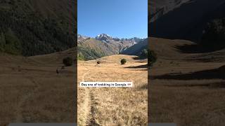 Hiking in the caucasus mountains 🏔️ MestiaUshguli🇬🇪 travel shorts trekking nature [upl. by Atinauj127]