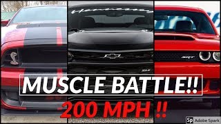 Shelby Mustang GT500 vs Dodge Demon vs Camaro ZL1  Top speed and Acceleration Comparison [upl. by Welch]