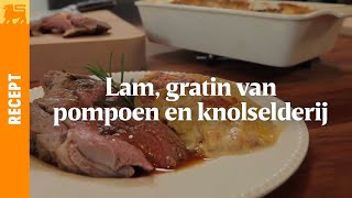 Lam gratin van pompoen en knolselderij [upl. by Sadnak]