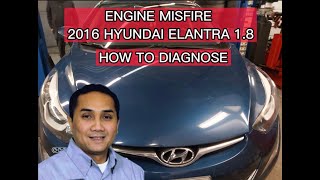 ENGINE MISFIRE ON 2016 HYUNDAI ELANTRA 18 CODE P0303 [upl. by Filberto780]