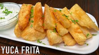 Yuca Frita y Salsa de Cilantro  Cocina Con Fujita [upl. by Weinberg]