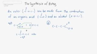 The Synthesis of Esters [upl. by Nosdrahcir]