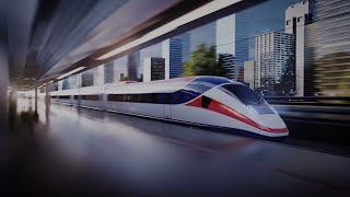 The fastest train in the USA Highspeed rail for America  Velaro Novo [upl. by Naillimxam]