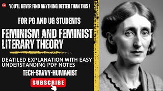 Feminism Feminist Literary Theory with detailed explanation and with simple notes For PGamp UG [upl. by Chubb]