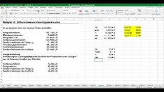 Beispiel 13 Differenzierende Zuschlagskalkulation [upl. by Wahl]