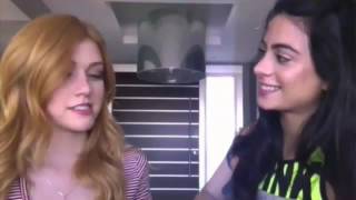 Shadowhunters hablando español con Emeraude y Kat McNamara [upl. by Vinita]