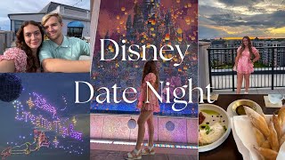 Disney Date Night at Topolino’s Terrace amp Disney Springs Dreams That Soar drone show [upl. by Katheryn]