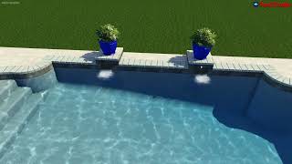 Greco Roman 12 x 30 Pool With 3 Water Features [upl. by Welby]