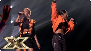 Acacia amp Aaliyah in SemiFinal singoff  Live Shows Week 6  X Factor UK 2018 [upl. by Zelda]