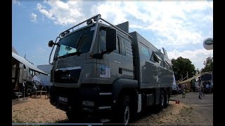 MAN TGS 26480 BL 6X6 RV Camper truck Globecruiser 7500 action mobil walkaround and interior K073 [upl. by Nauqet388]