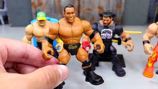 WWE KNUCKLE CRUNCHERS FIGURE SET REVIEW ROMAN REIGNS SETH ROLLINS JOHN CENA THE ROCKytshorts wwe [upl. by Violetta]