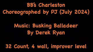 BBs Charleston line dance choreographed by PJ July 2024 [upl. by Trini]