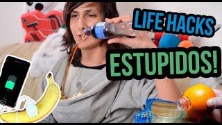 Probando Life hacks ESTUPIDOS [upl. by Notlih386]