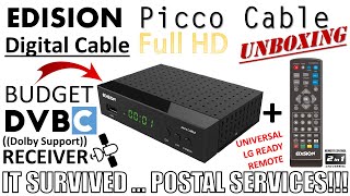 EDISION Picco Cable DVBC Full HD Cable Receiver amp 2 in 1 Universal Remote Unboxing [upl. by Hurley]