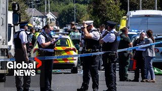 UK stabbing 2 children killed several others critically injured in northwest England knife attack [upl. by Yemar654]