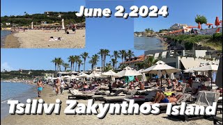 Full Tour  Tsilivi Zakynthos Island  June 22024  Beach Tour  Main Road  Summer 2024 tsilivi [upl. by Leihcey861]