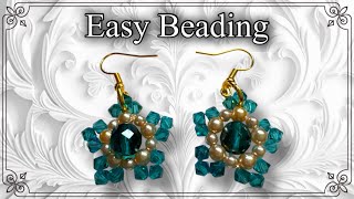 Easy Jewelry Making Tutorial  DIY Pearl amp Swarovski Beaded Earrings [upl. by Prentice]