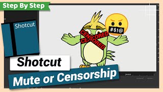 Mute or Censor part of a Video with Beep sound  Shotcut tutorial [upl. by Teerprug]