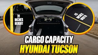 2023 Hyundai Tucson  True Cargo Capacity Given In Inches [upl. by Occir]