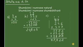 Shumëzimi i numrave shumëshifrorë [upl. by Mitch]